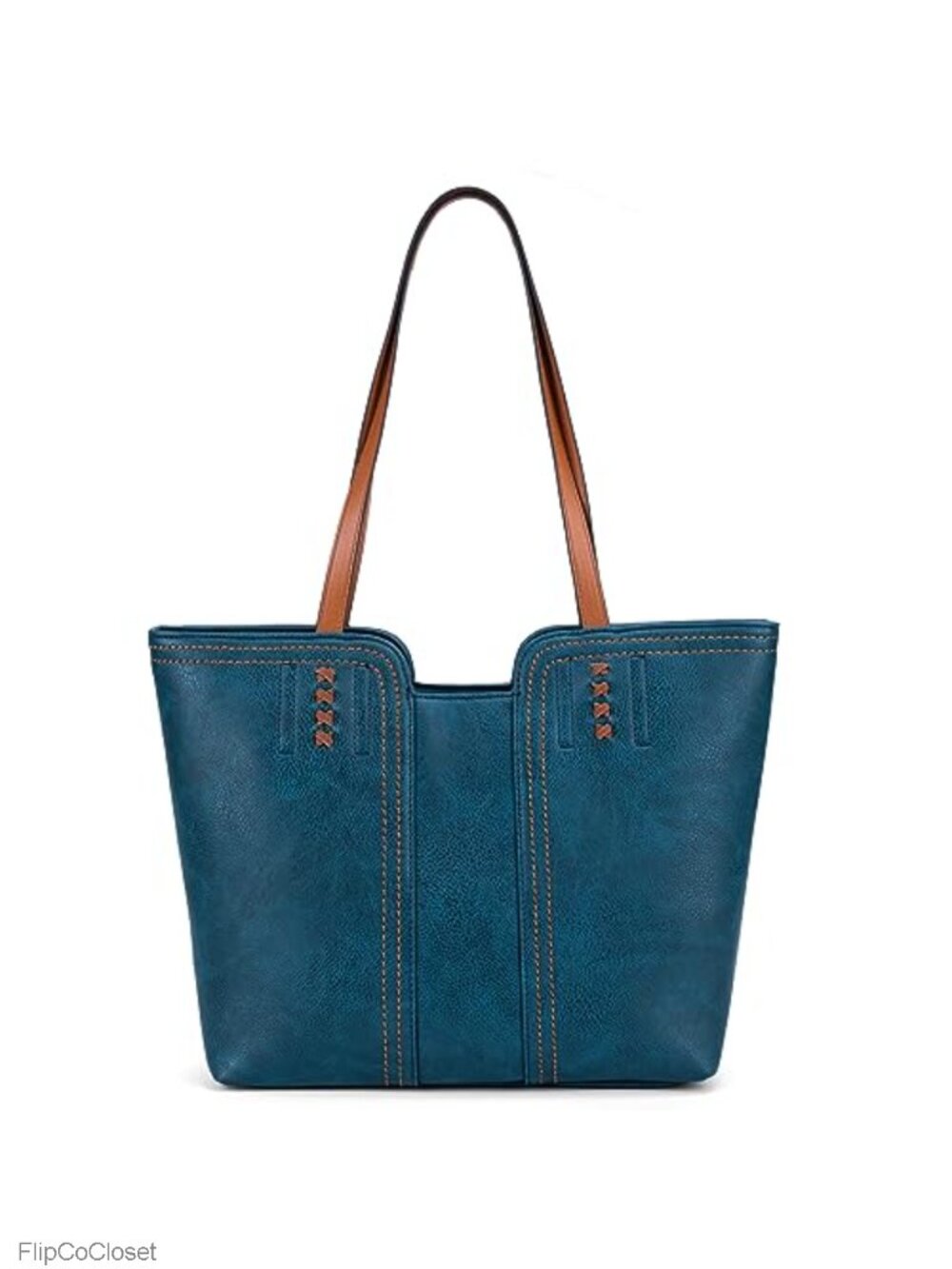 Vegan Leather Tote Bag Satchel Purse Top Handle